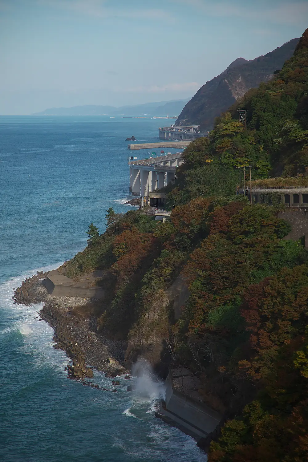 Hokuriku Expressway and Route 8 Oyashirazu Niigata JPN 001