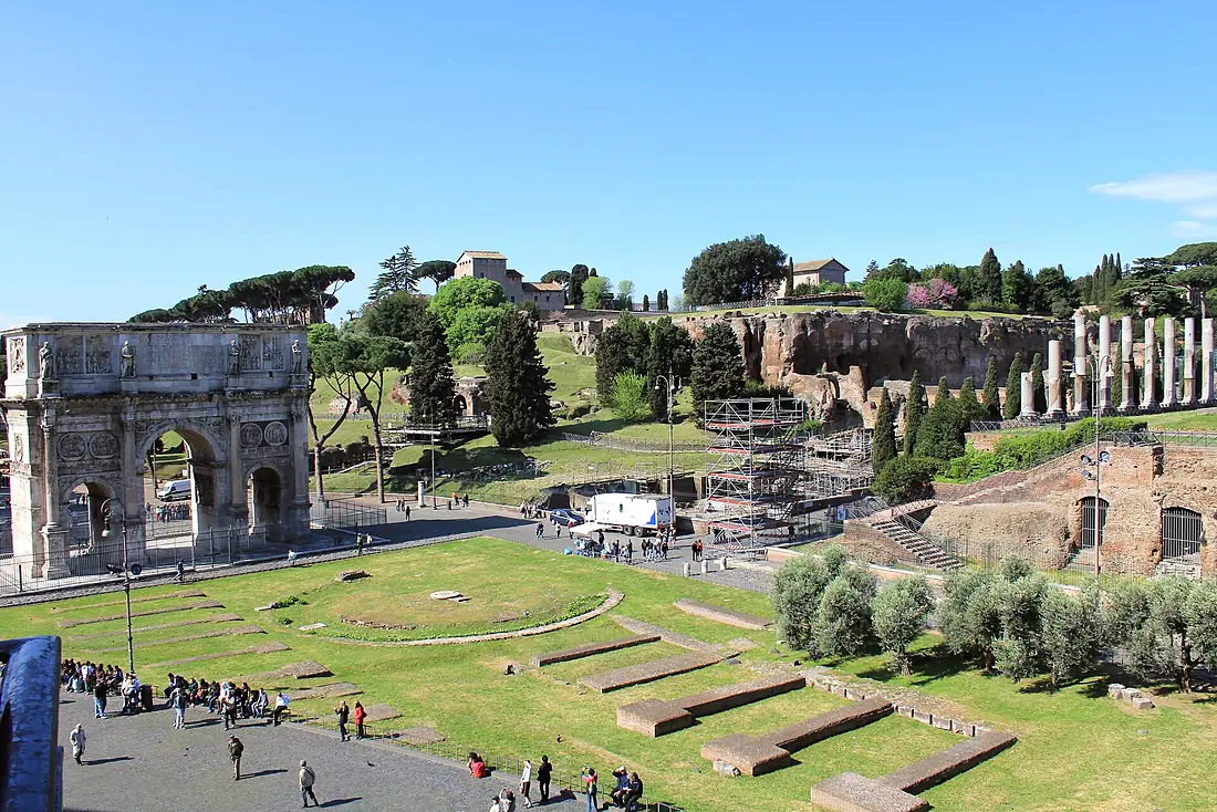 Palatine Hill from Colosseum 2011 1