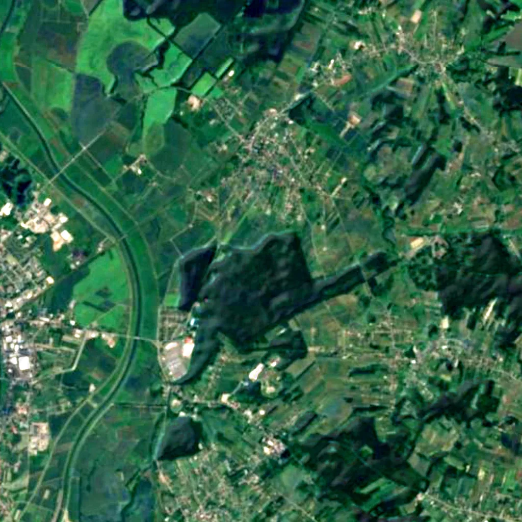 Panorama of Markowice seen from above (Sentinel-2)