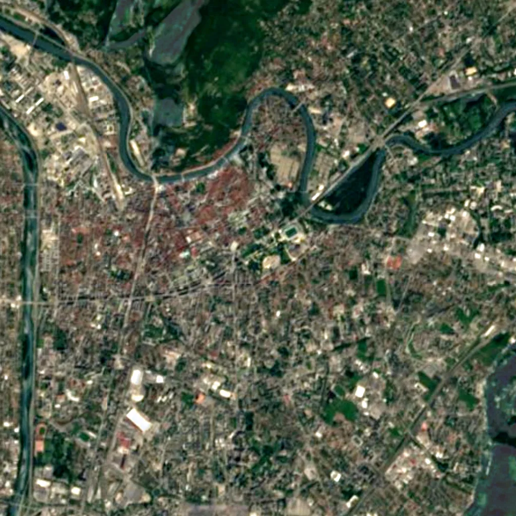 Perret tower (Grenoble) seen from above (Sentinel-2)