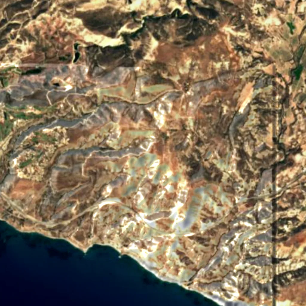 Petra tou Romiou seen from above (Sentinel-2)