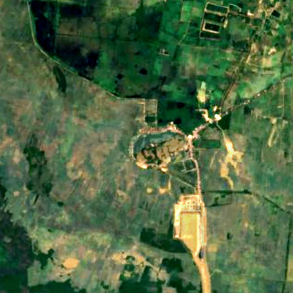 Phnom Krom seen from above (Sentinel-2)