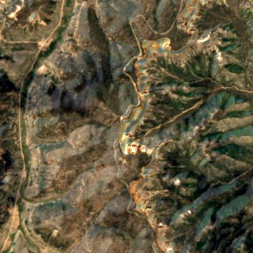 Pink Cliffs seen from above (Sentinel-2)
