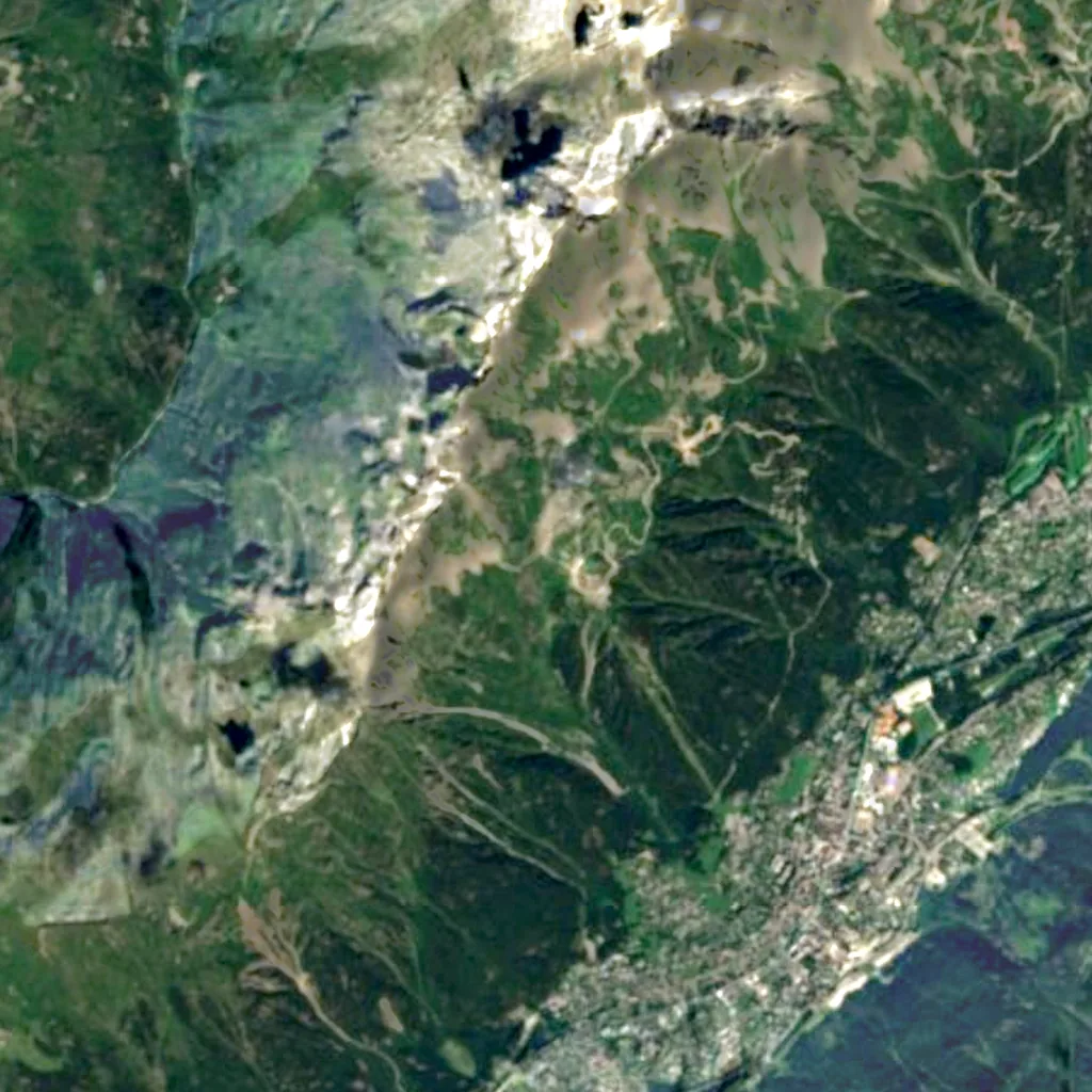 Planpraz seen from above (Sentinel-2)