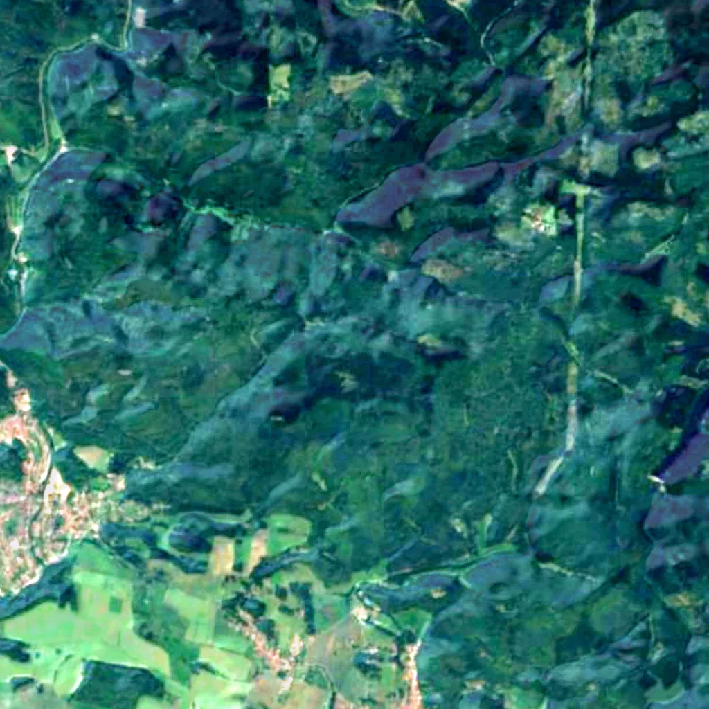 Poppenberg Observation Tower seen from above (Sentinel-2)