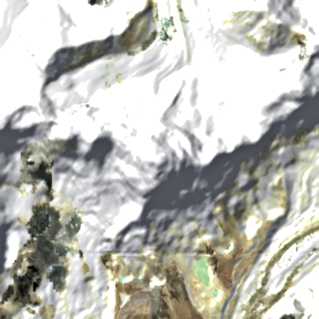 Pumori seen from above (Sentinel-2)