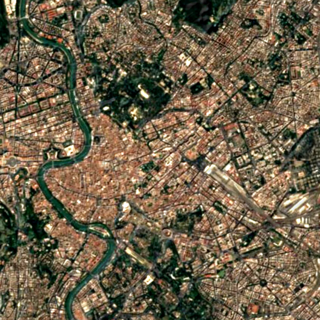 Quirinal Hill seen from above (Sentinel-2)