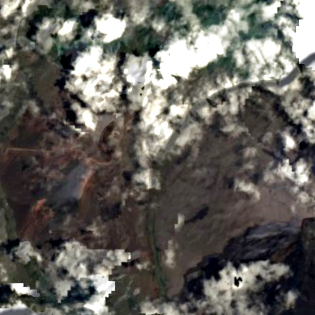 Rempart de Bellecombe seen from above (Sentinel-2)