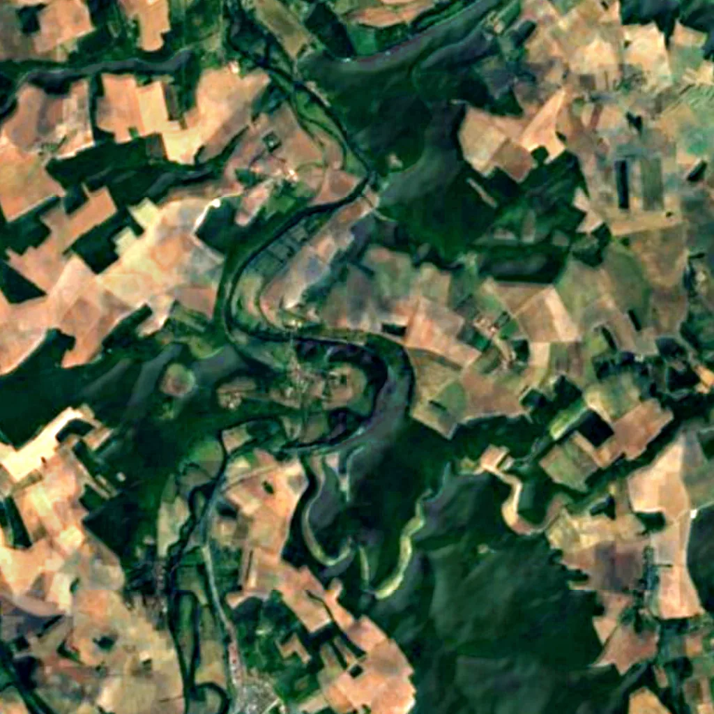 Rochers du Saussois seen from above (Sentinel-2)