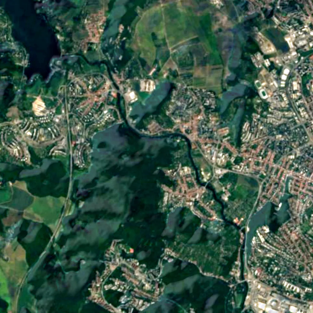 Rozhledna Holedná seen from above (Sentinel-2)
