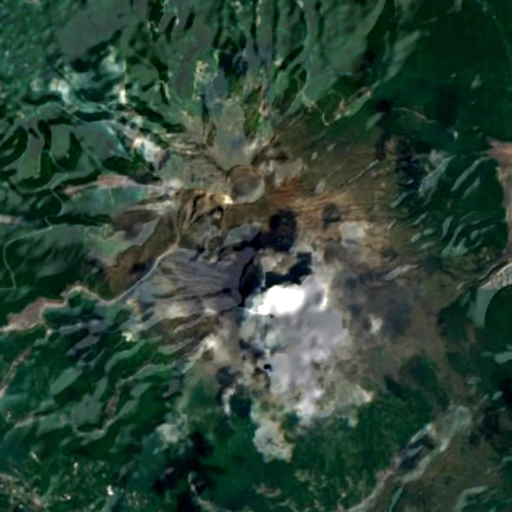 Sakurajima seen from above (Sentinel-2)