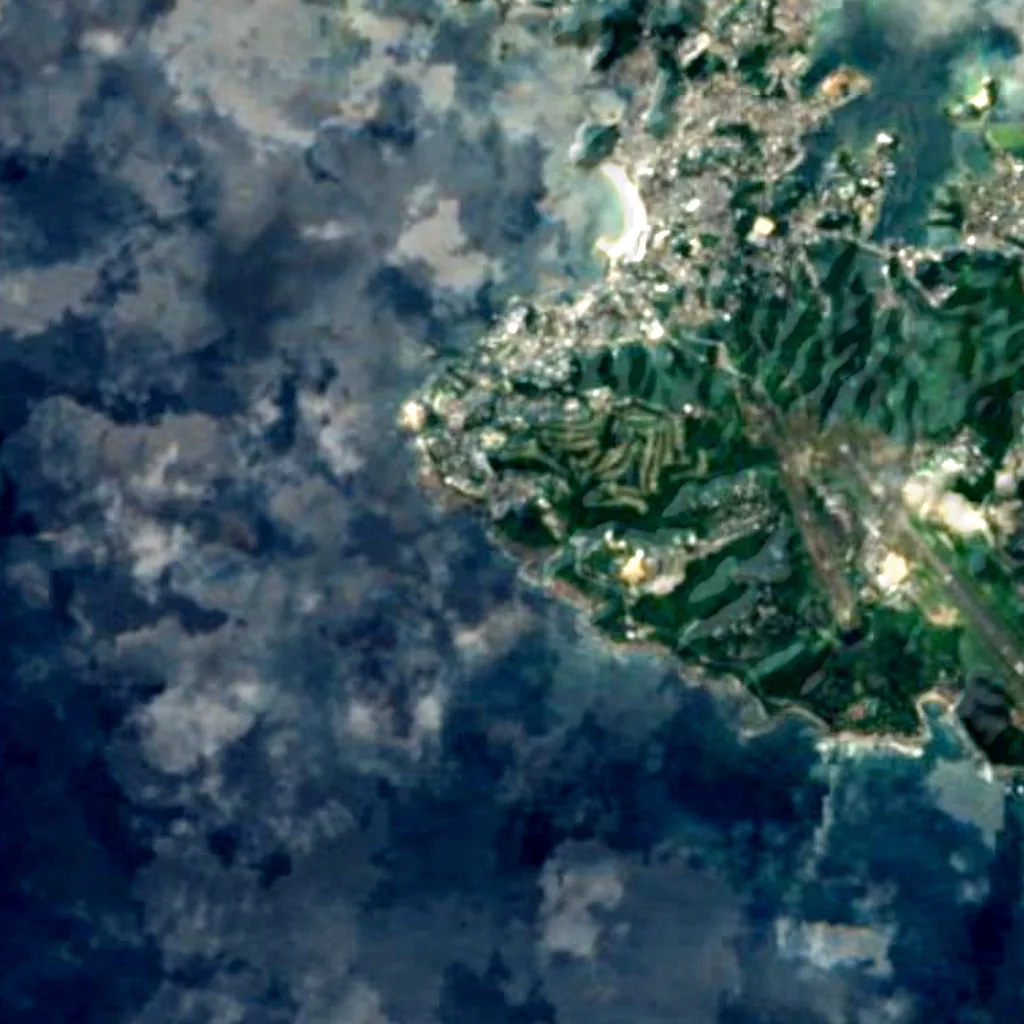 Sandanbeki seen from above (Sentinel-2)