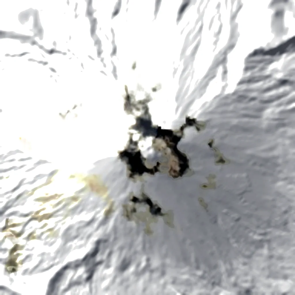 Sangay volcano seen from above (Sentinel-2)