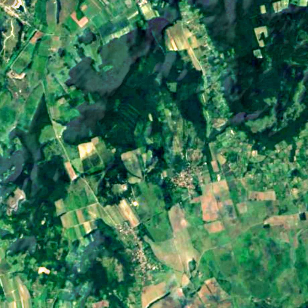 Sea of Stones, Szentbékkálla seen from above (Sentinel-2)