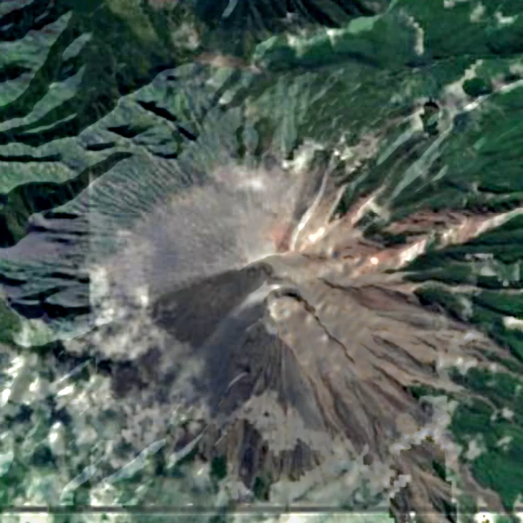 Semeru seen from above (Sentinel-2)