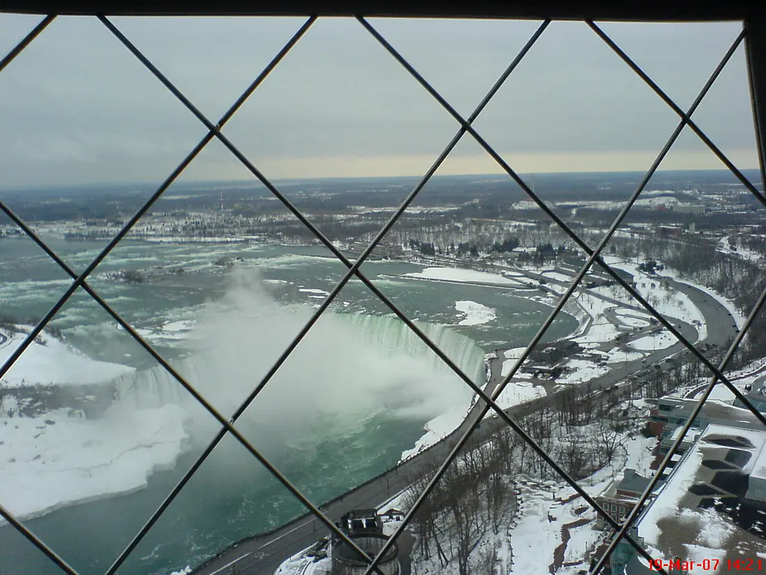 Horseshoe falls from Skylon tower