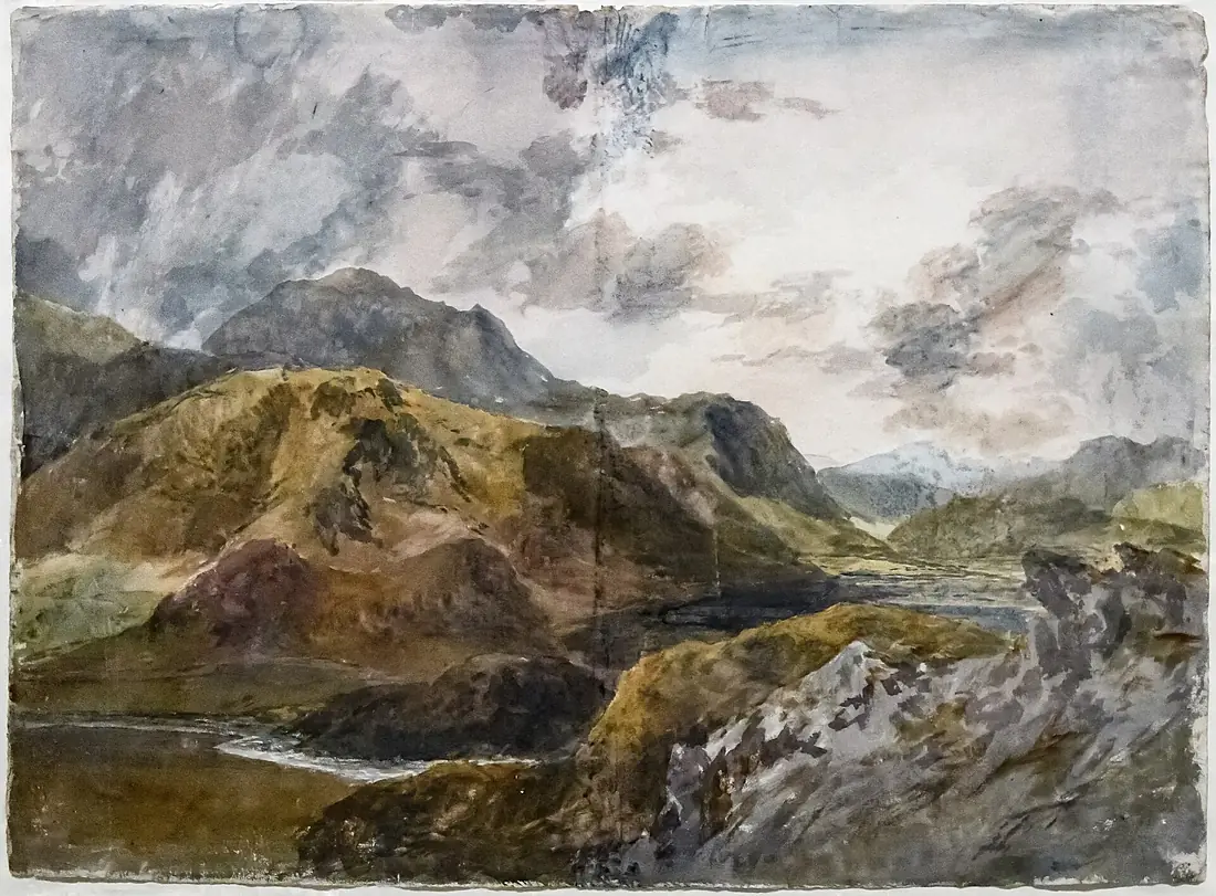 (Barcelona) Snowdon and Dinas Emrys from above Beddgelert - William Turner - Tate Britain