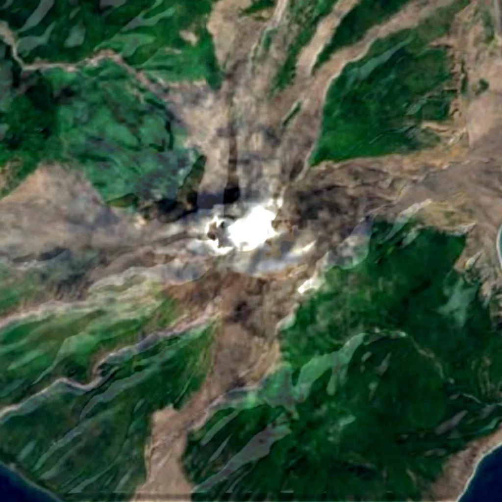 Soufrière Hills seen from above (Sentinel-2)