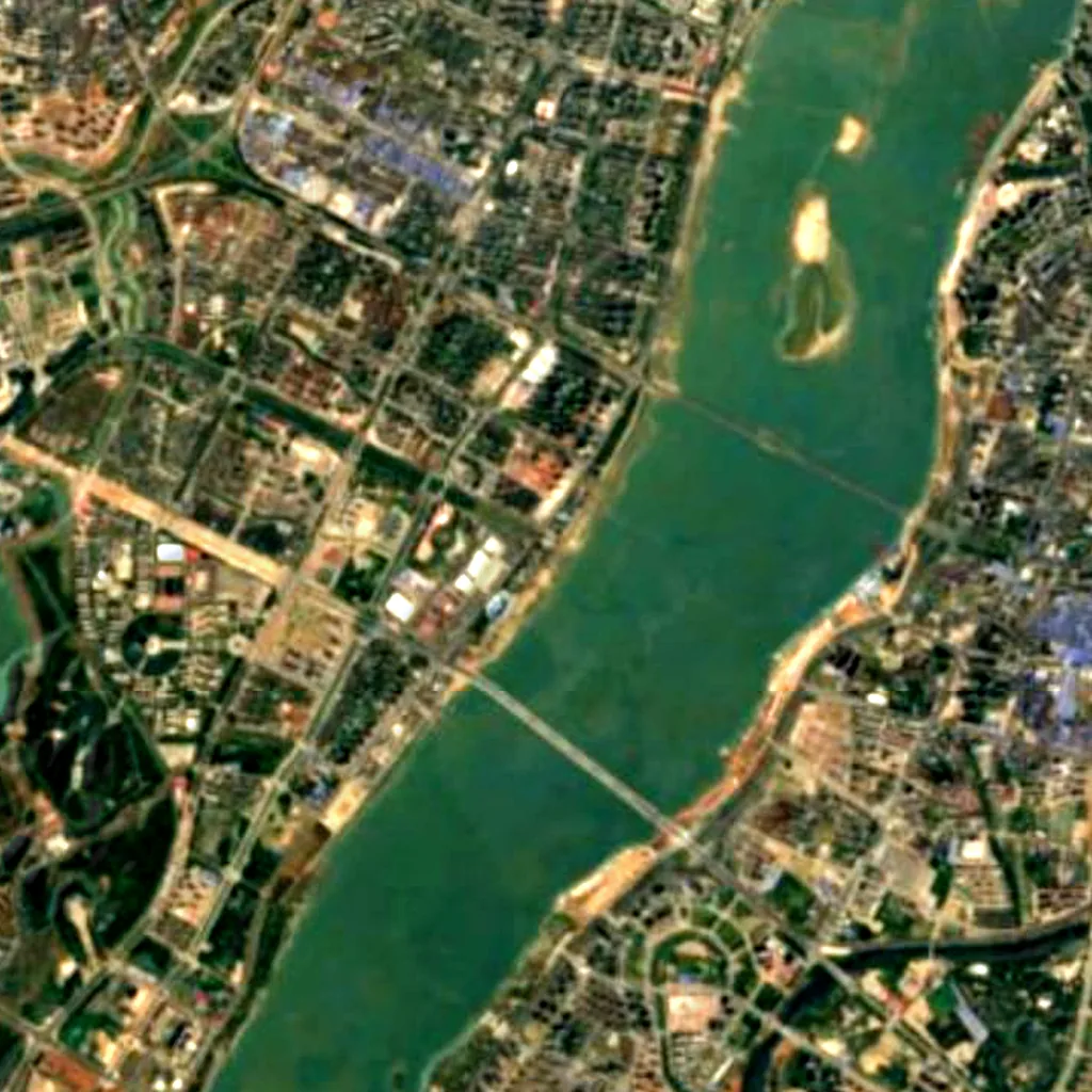 Star of Nanchang seen from above (Sentinel-2)