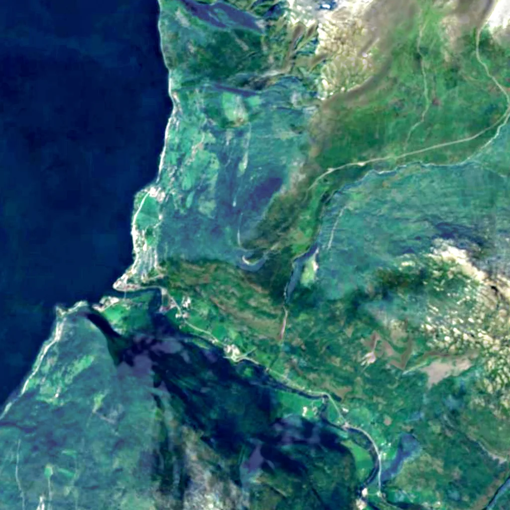 Stegastein seen from above (Sentinel-2)