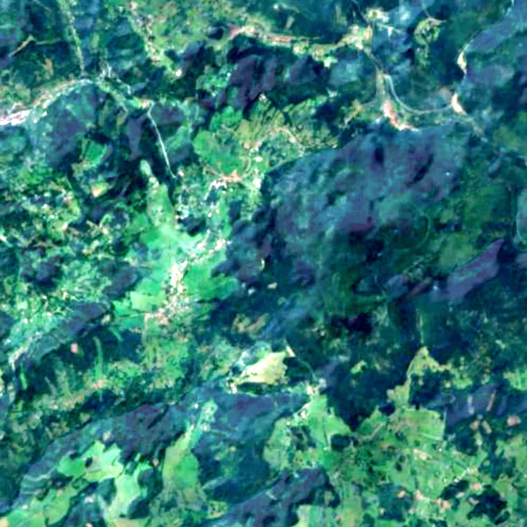 Štěpánka seen from above (Sentinel-2)