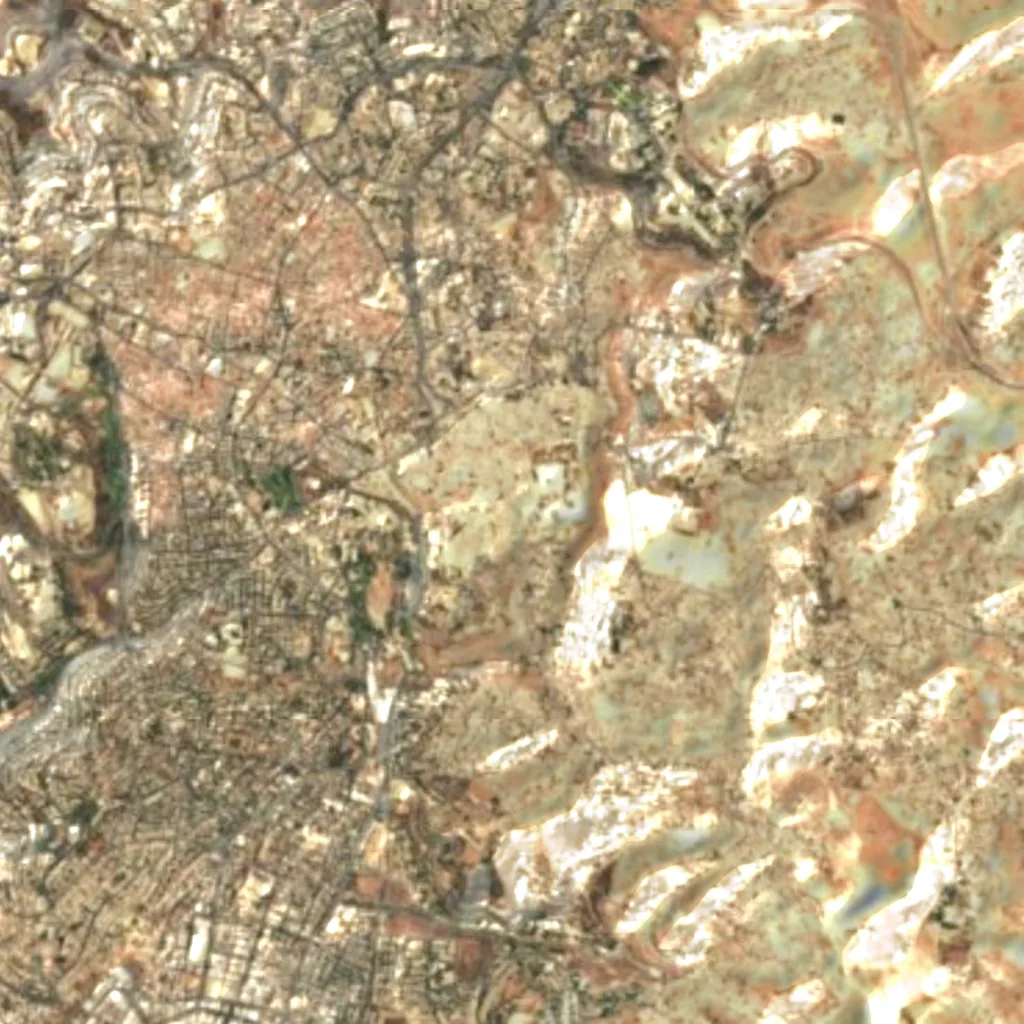 Temple Mount seen from above (Sentinel-2)