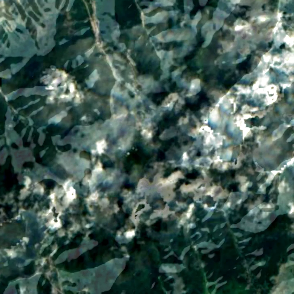 Tianmen Mountain seen from above (Sentinel-2)
