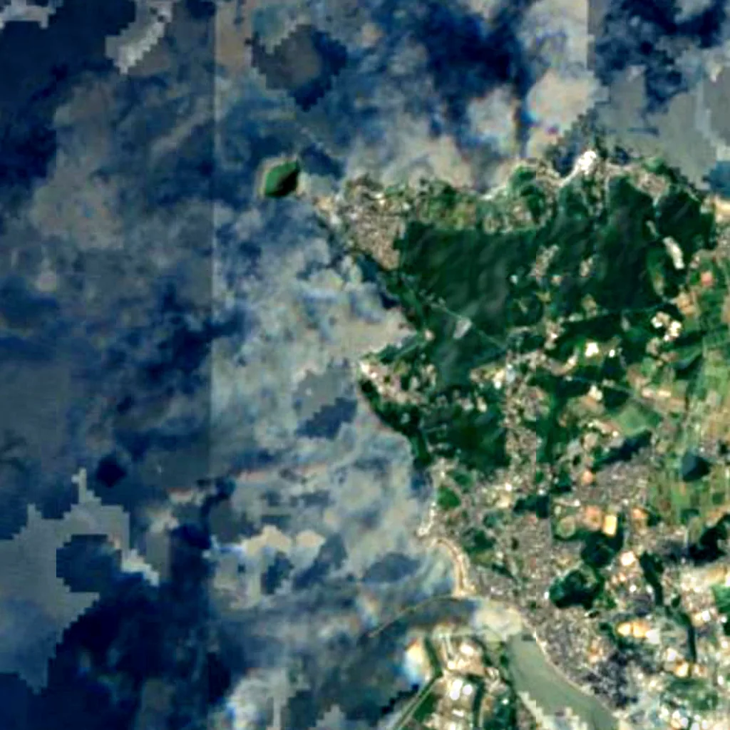 Tōjinbō seen from above (Sentinel-2)