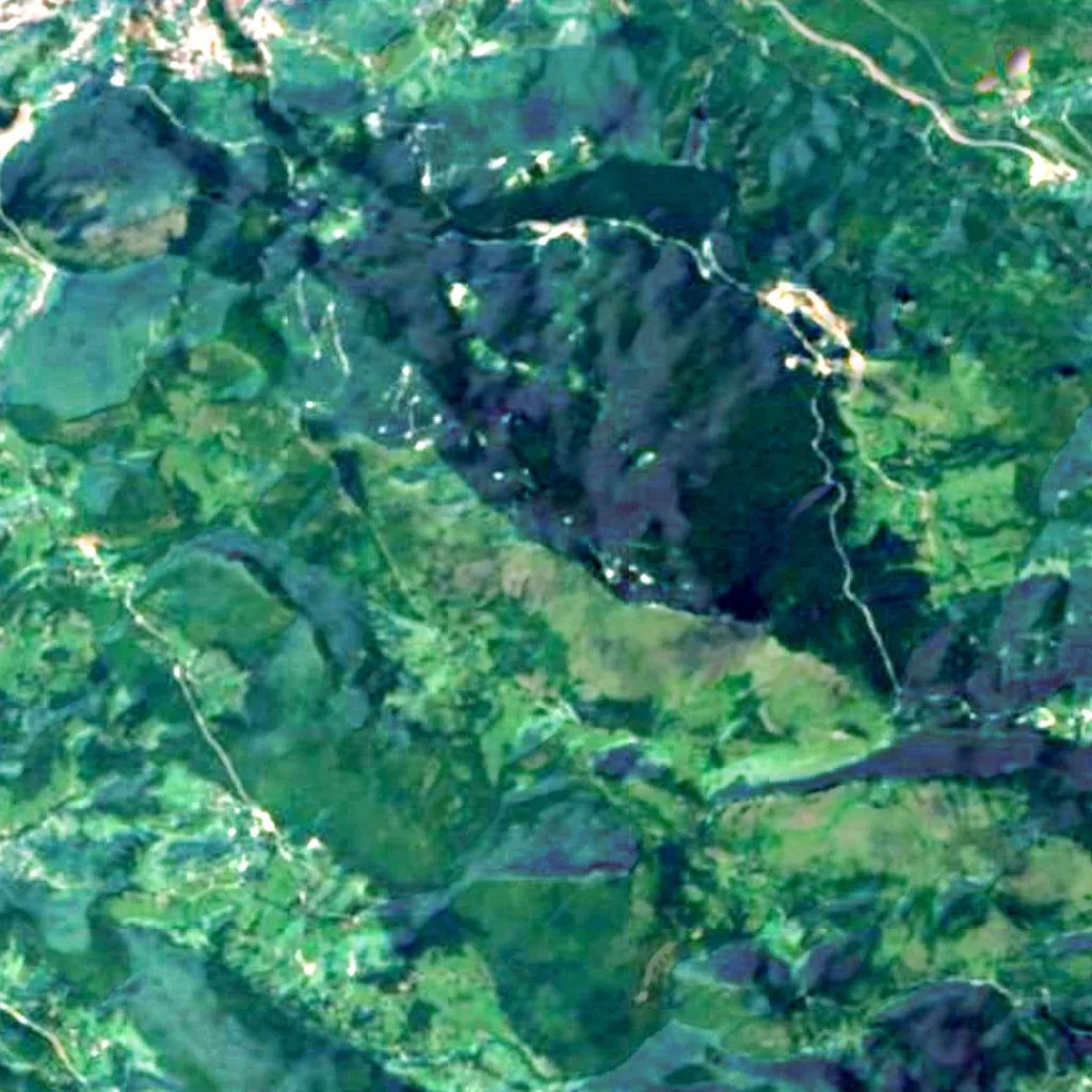 Trebević seen from above (Sentinel-2)
