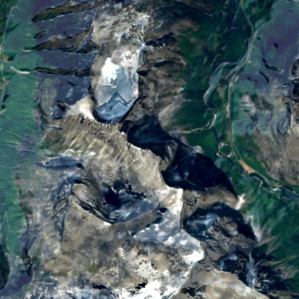 Troll Wall seen from above (Sentinel-2)