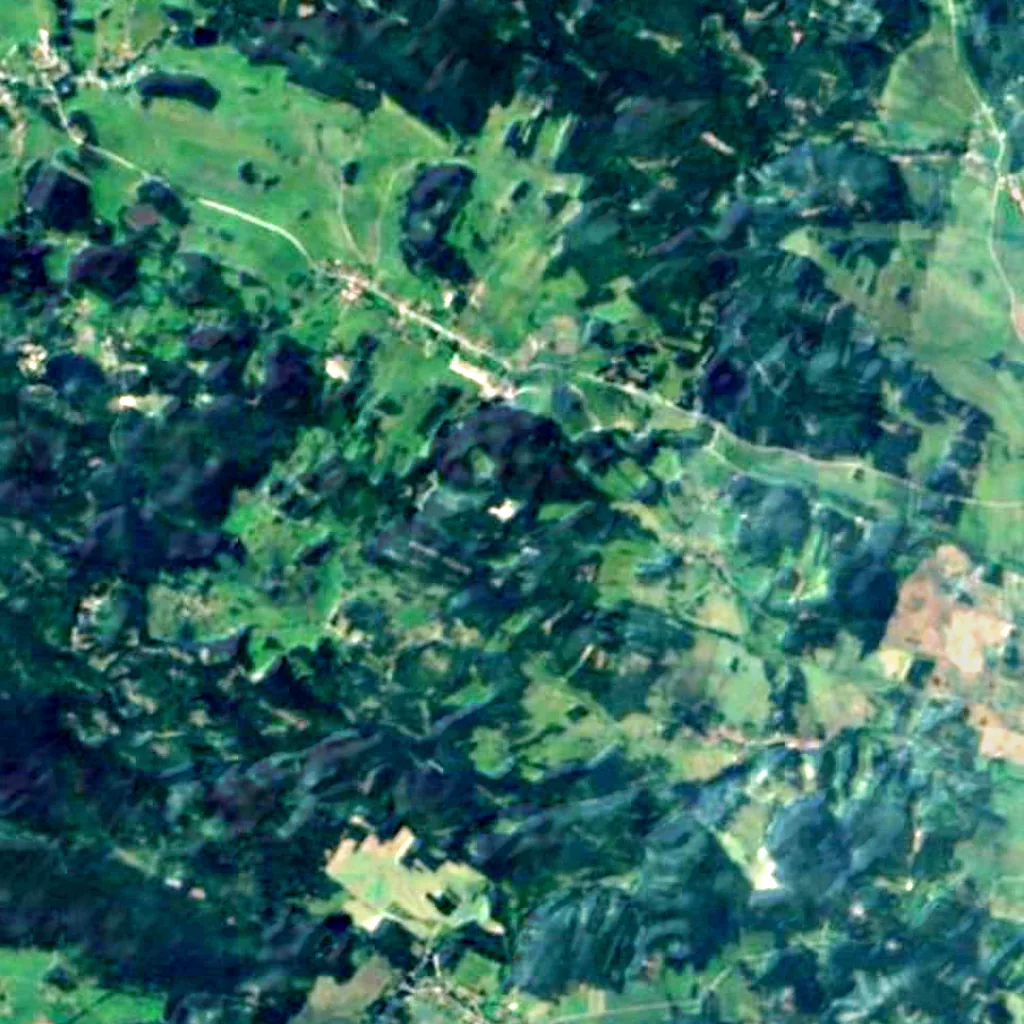 U Jakuba observation tower seen from above (Sentinel-2)