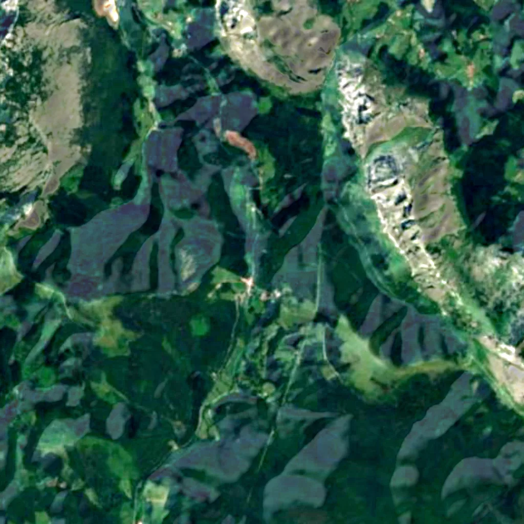 Urkiolako begiratokia seen from above (Sentinel-2)