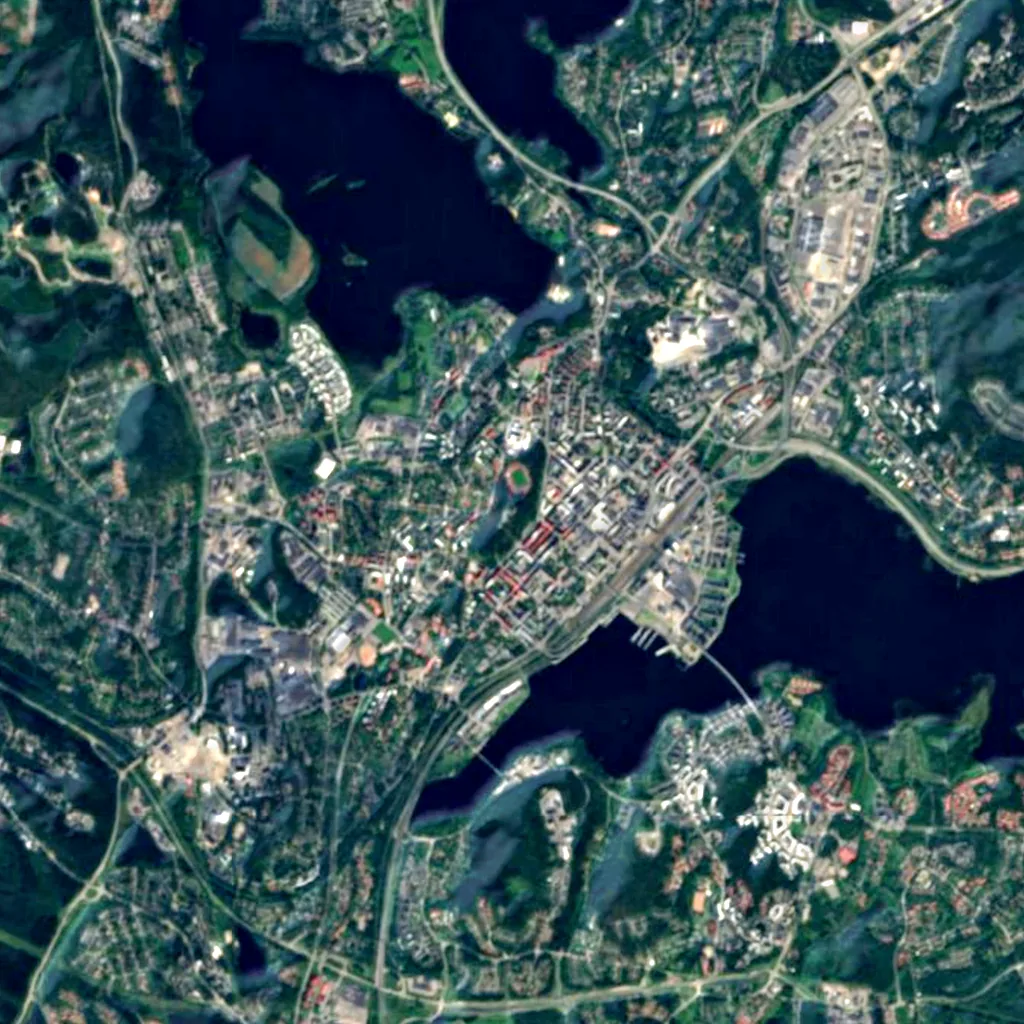 Vesilinna seen from above (Sentinel-2)