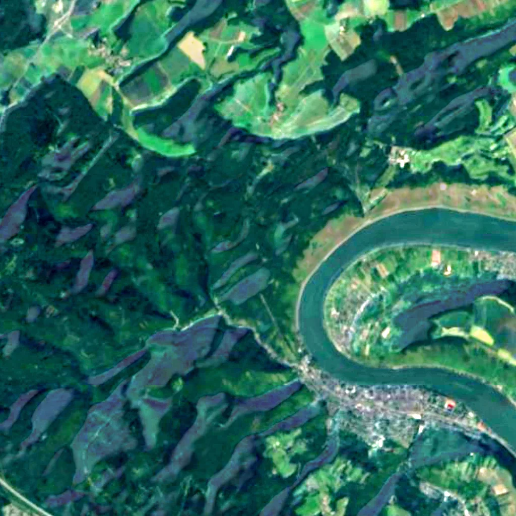 Vierseenblick seen from above (Sentinel-2)