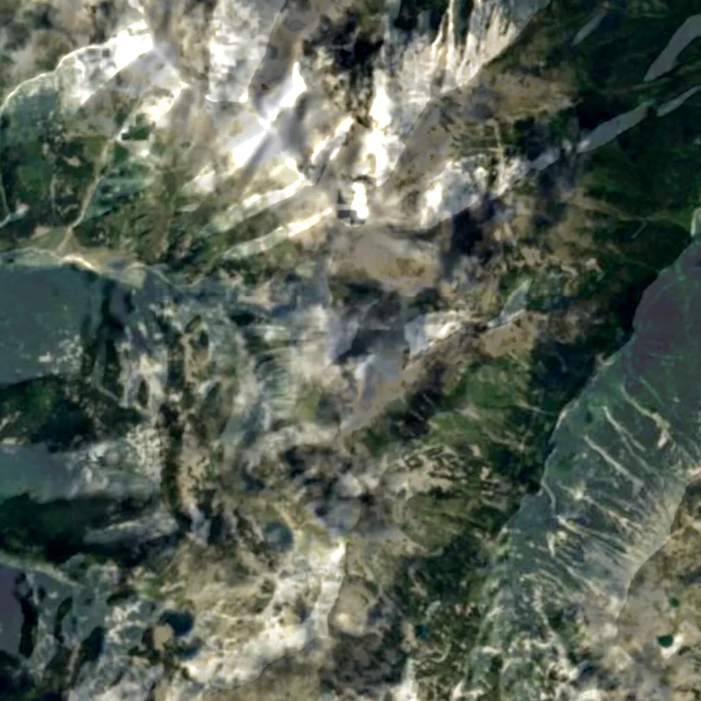 Vihren seen from above (Sentinel-2)