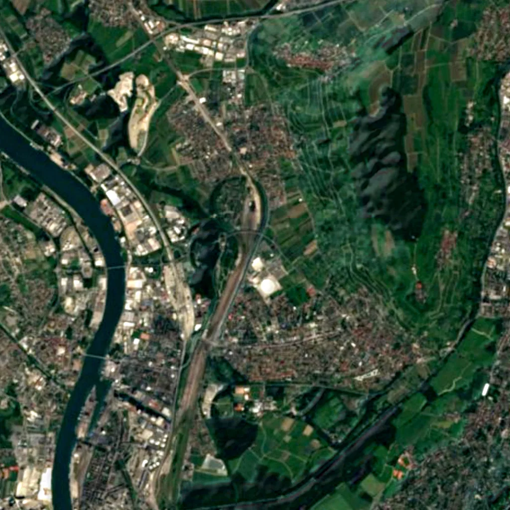 Vitra Slide Tower seen from above (Sentinel-2)