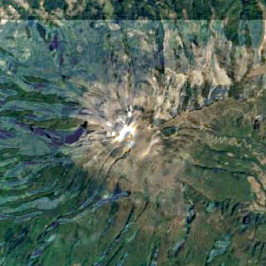 Volcán Tajumulco seen from above (Sentinel-2)