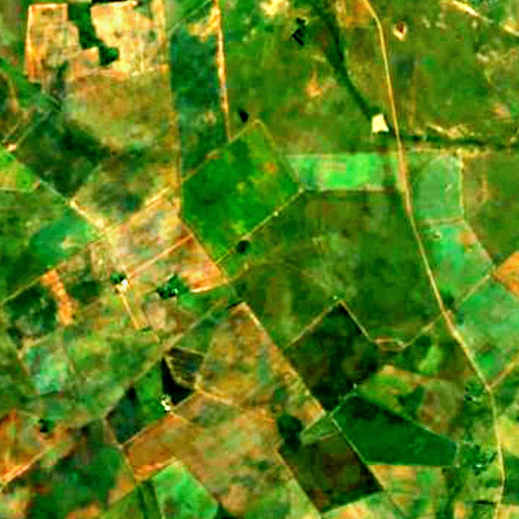 Vredefort crater seen from above (Sentinel-2)