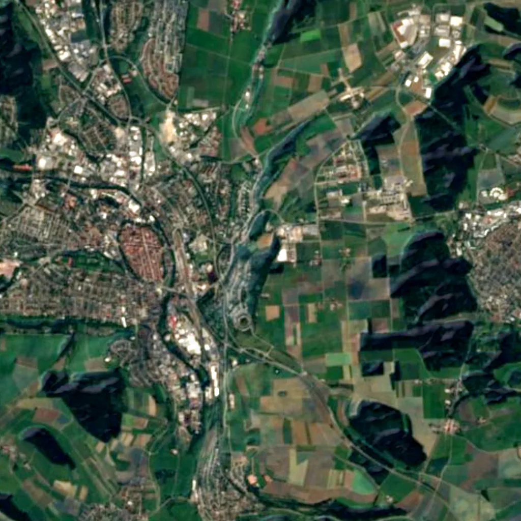 Wanne Observation Tower seen from above (Sentinel-2)