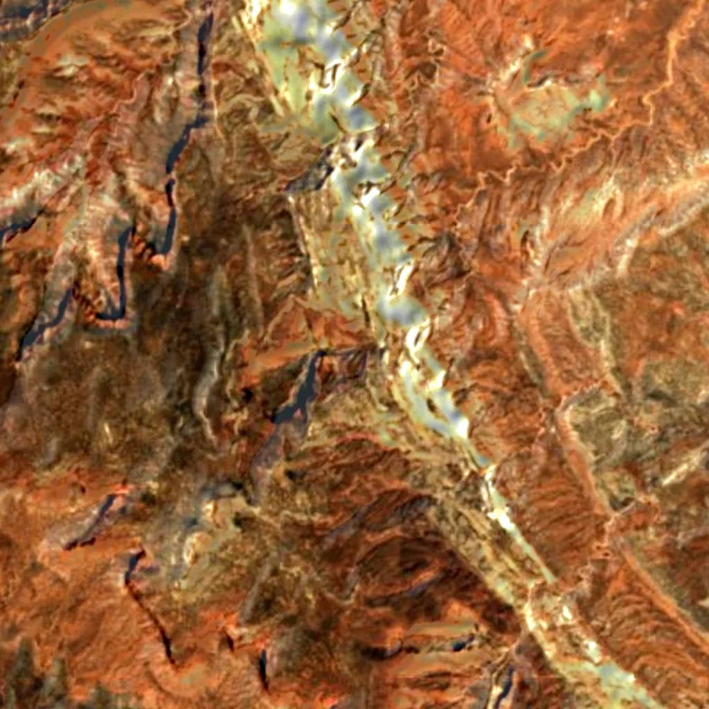 Waterpocket Fold seen from above (Sentinel-2)