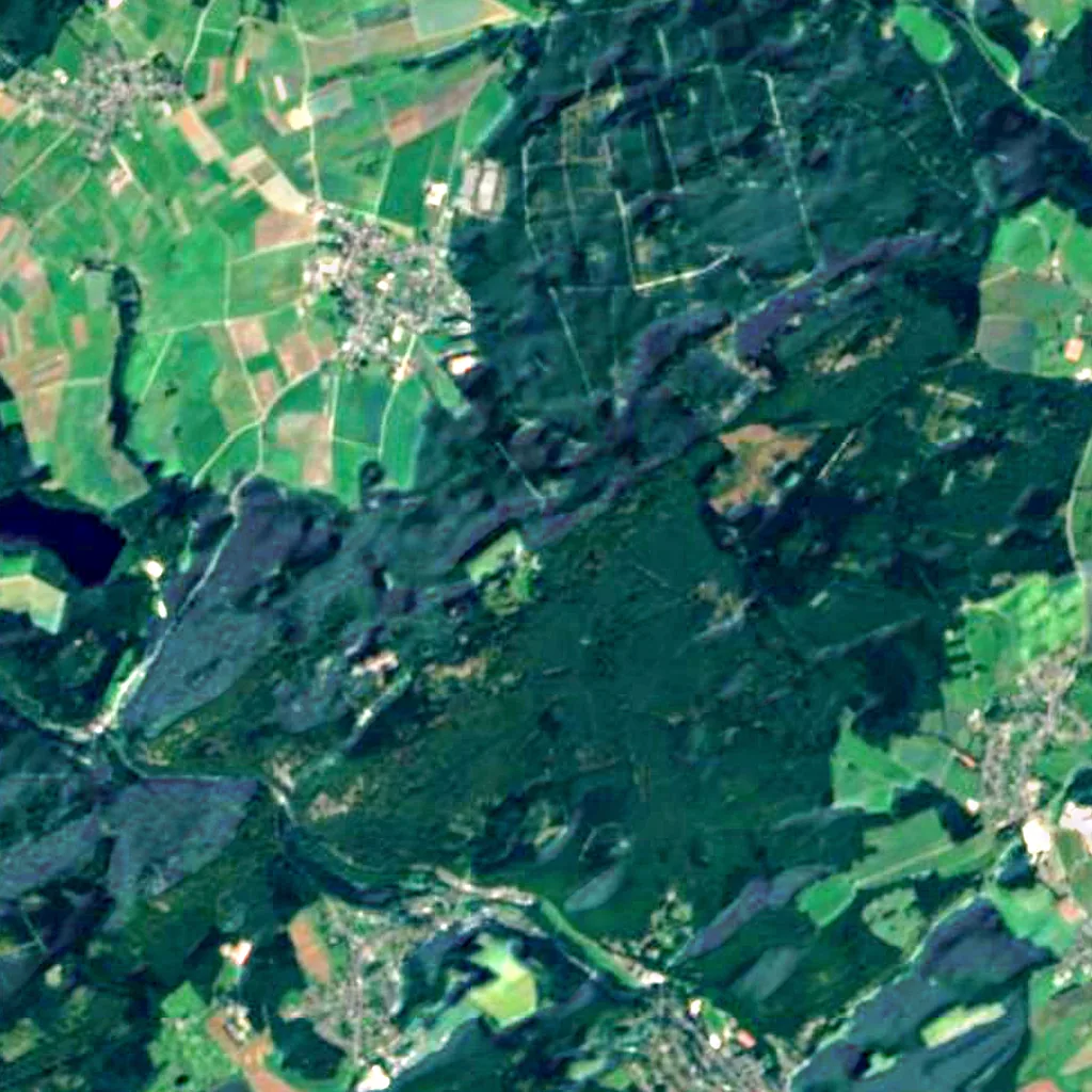 Wildenburg Castle seen from above (Sentinel-2)